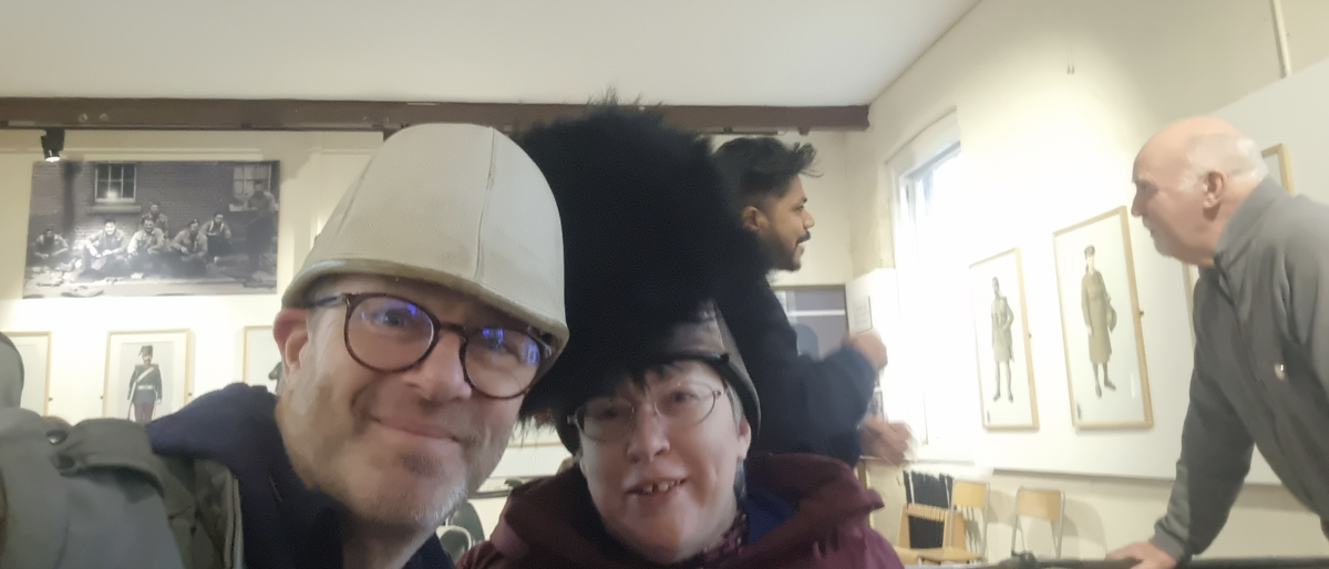 Daft helmet gang at the Military Museum